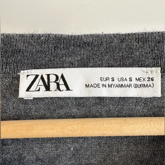 Zara Grey V-Neck sweater - Picture 5 of 5